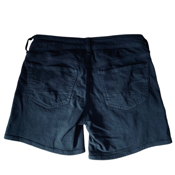 American Eagle Outfitters size 2 black MIDI shorts low waist - Picture 5 of 5